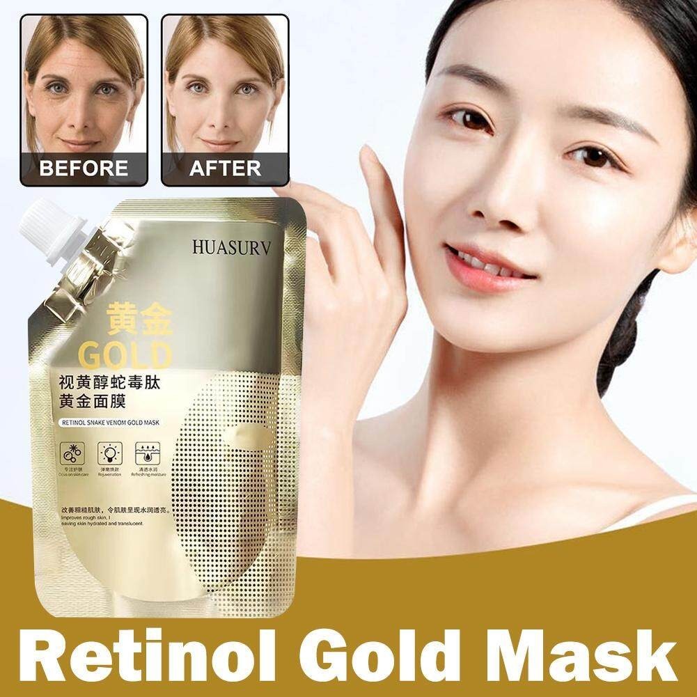 Retinol Snake Venom Peptide Gold Mask Moisturizing Hydrating Moisturizing Skin Care Clear and Moist HUASURV