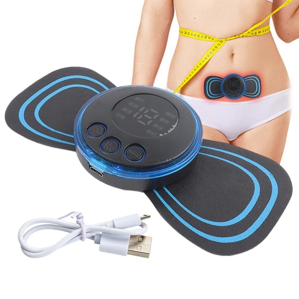 Electric Neck Massager Patch EMS Massage Pad Electric Massage Pulse Stickers Mini Butterfly Massager haruamy