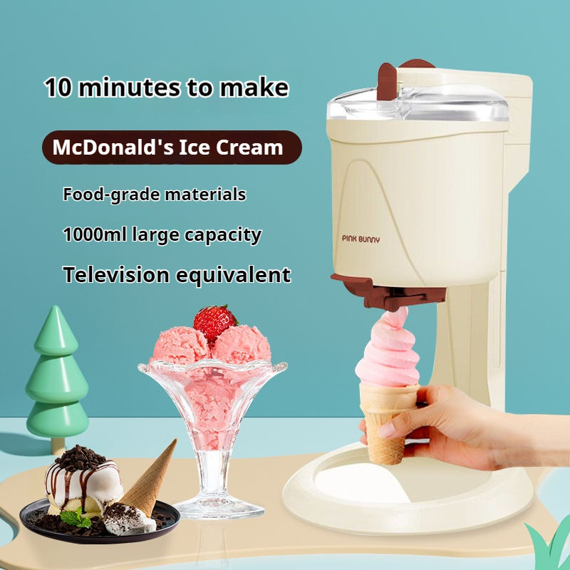 💐Fully automatic ice cream machine/ice cream machine/ice cream machine DIY/cone aiskrim ice cream maker machine mini💐