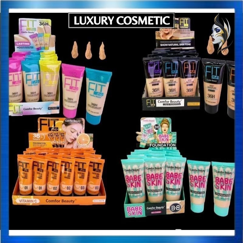 READY STOCK FOUNDATION FIT ME VICTORIA'S 1BOX/24PCSBORONG RM32