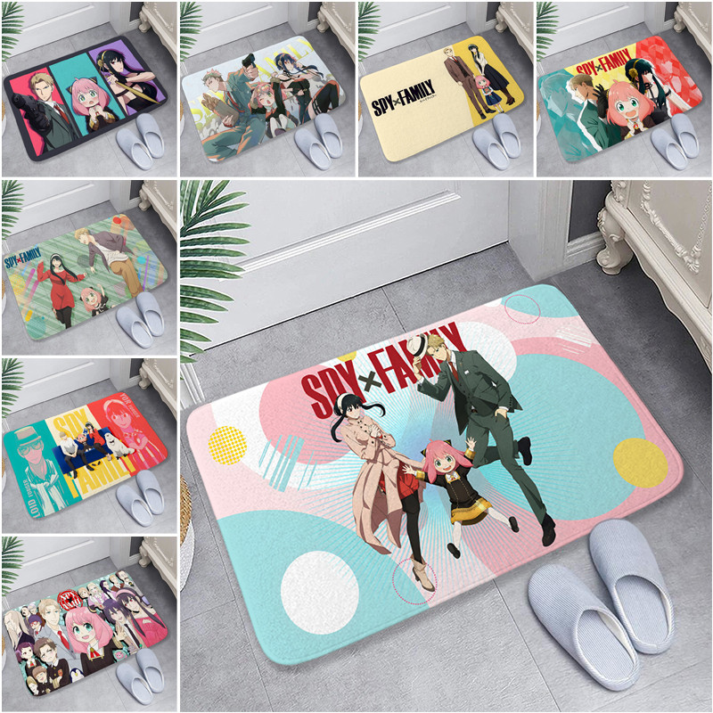 SPY×FAMILY Flannel Rectangular Anti-slip Floor Mat Kitchen Bedroom Door Mat Bathroom Anti-slip Mat​