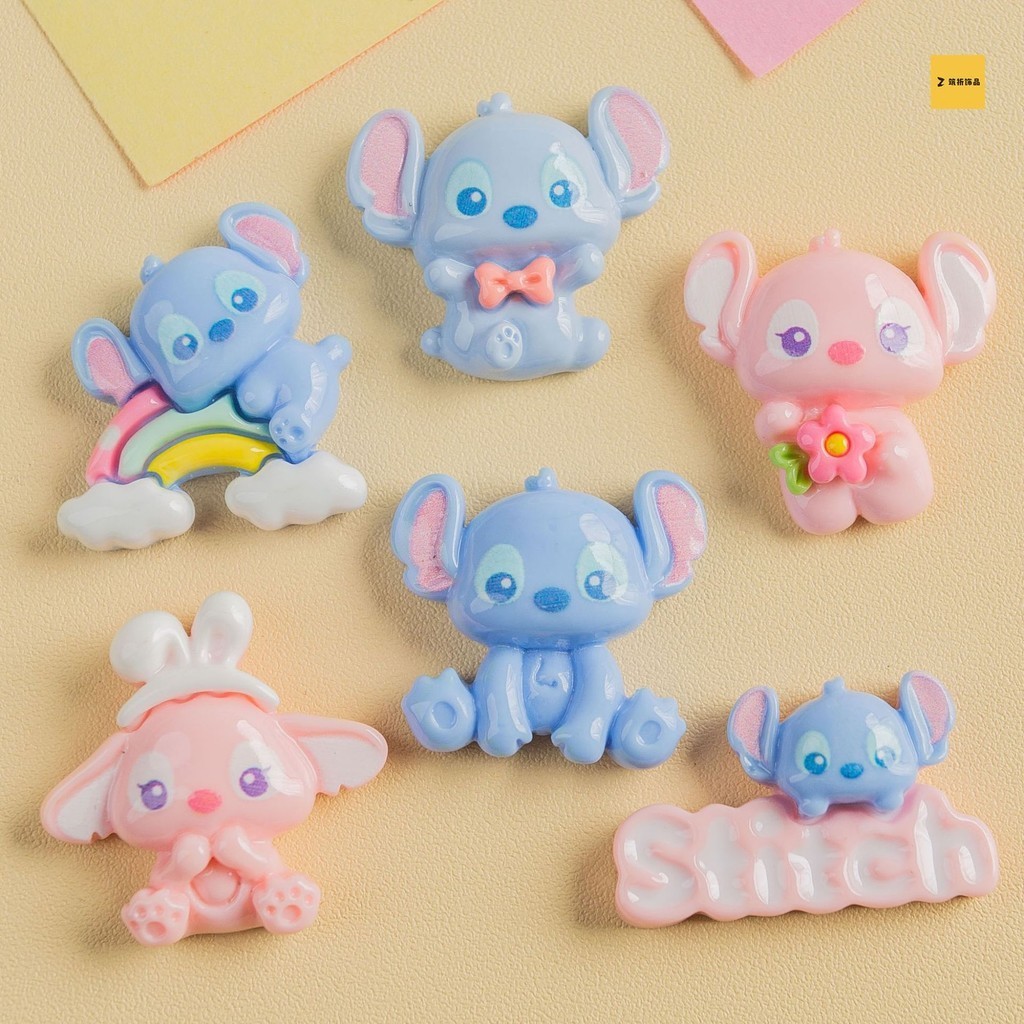 Diy diy Resin Accessories Stitch Jewelry Hair Clip Shoe Buckle Head Rope Cream Glue Phone Case Resin Accessories Wholesale