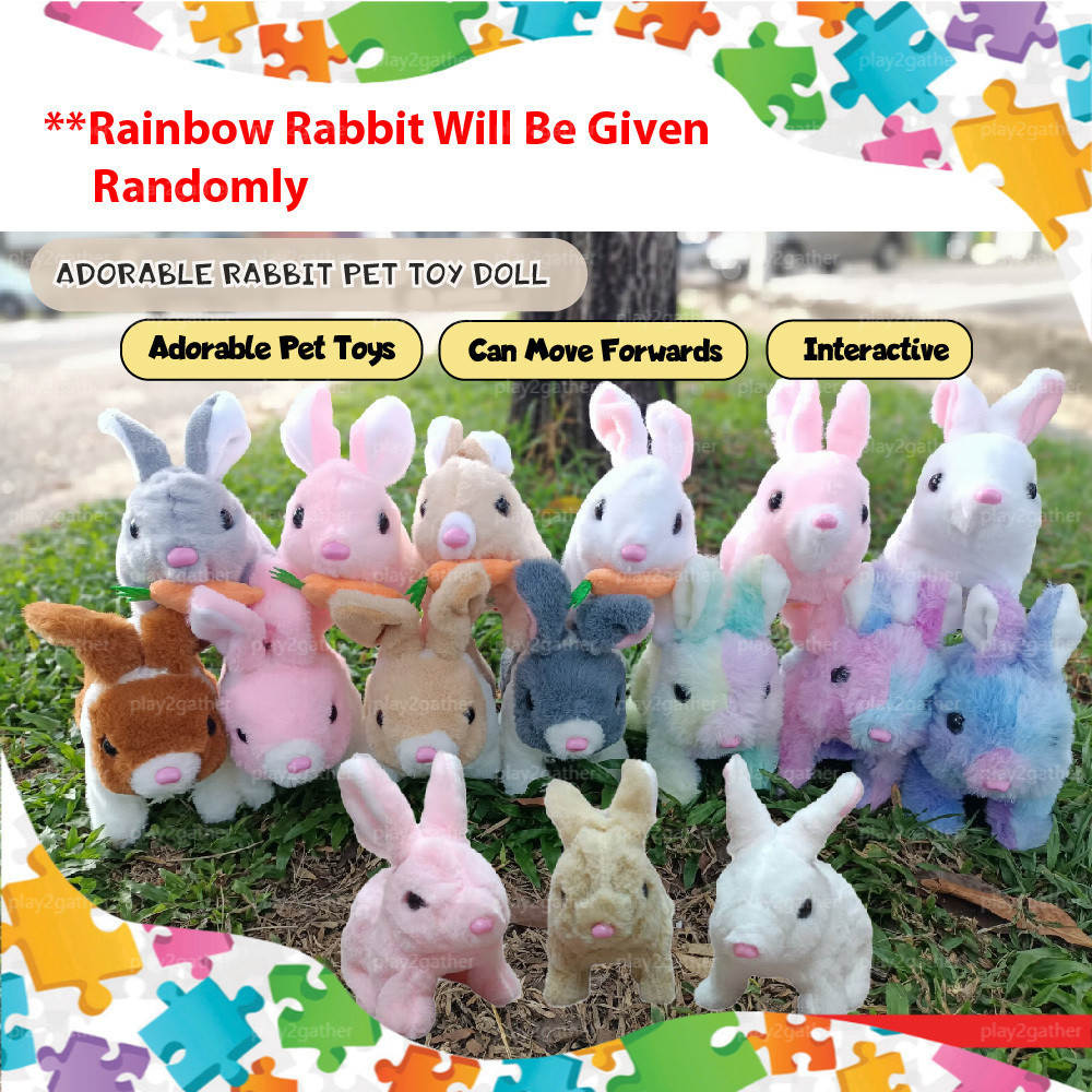 Cute Walking Rabbit Different Styles **FREE BATTERY** With Sound Electronic Push Pet Kids Toys 可爱兔子电动宠物玩具 *READY STOCK*