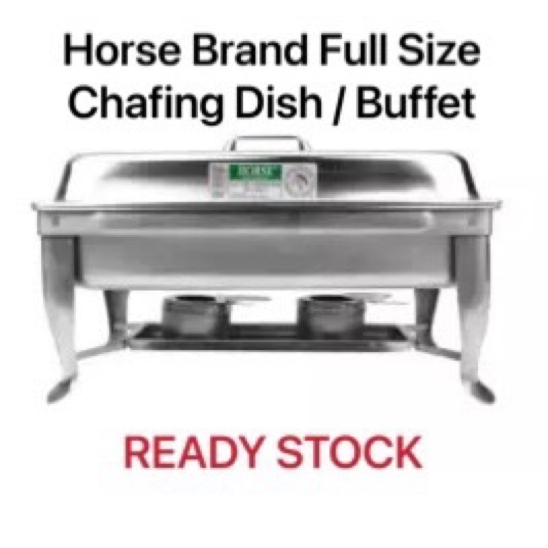 HORSE Full Size Chafing Dish / Buffet Set Serving Tray Party Chafer Catering Food / Bekas Lauk Kenduri Jamuan Katering