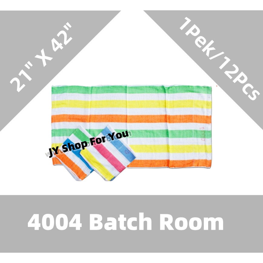 READY STOCK!!!【12-PCS】 4004 Bath Towel 1 X 12-PCS Tuala Mandi Cotton 浴巾