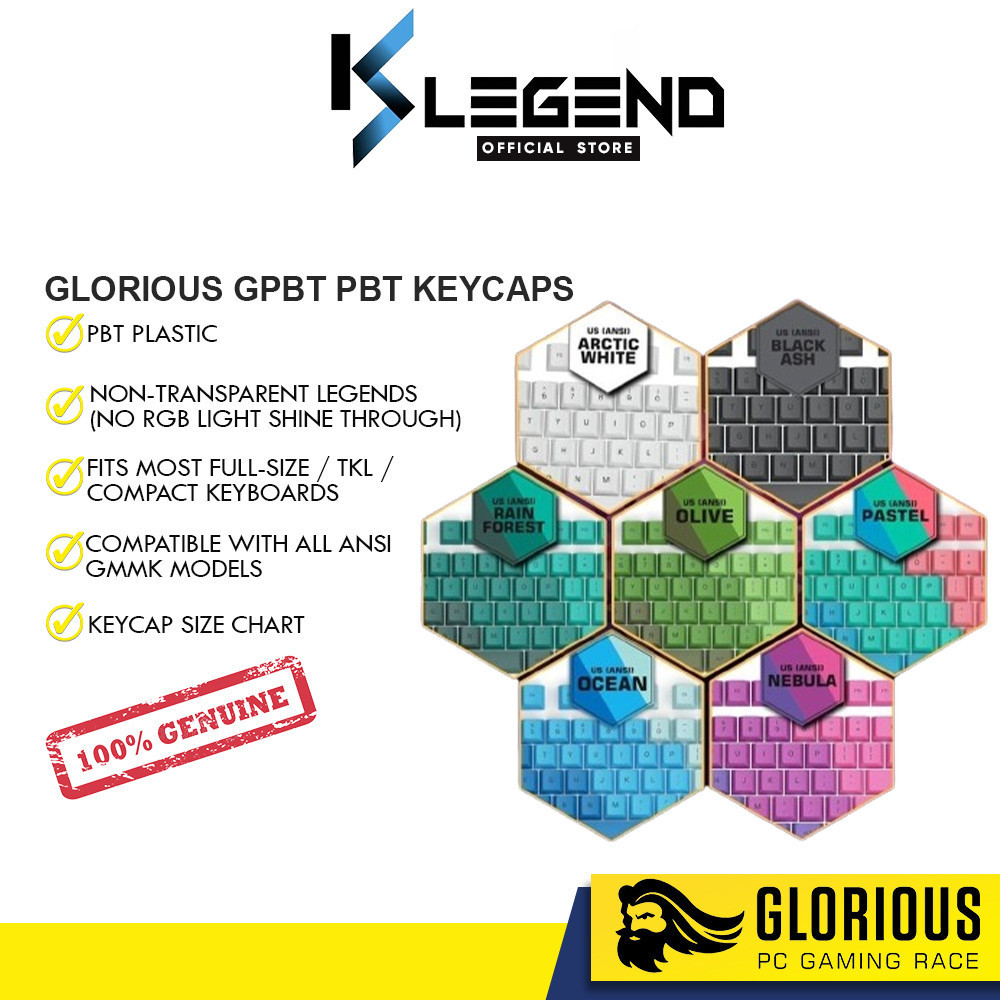 GLORIOUS GPBT PBT KEYCAPS (GMMK PRO Accessories)