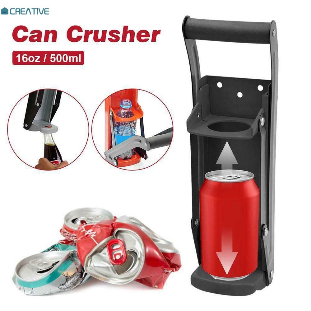 ⚡IN STOCK⚡ 500ml 16.9 Oz Can Press Crusher Recovery Tool Wall-mounted Beer Can Opener Multi-function Electric Bottle Opener Kitchen Tool