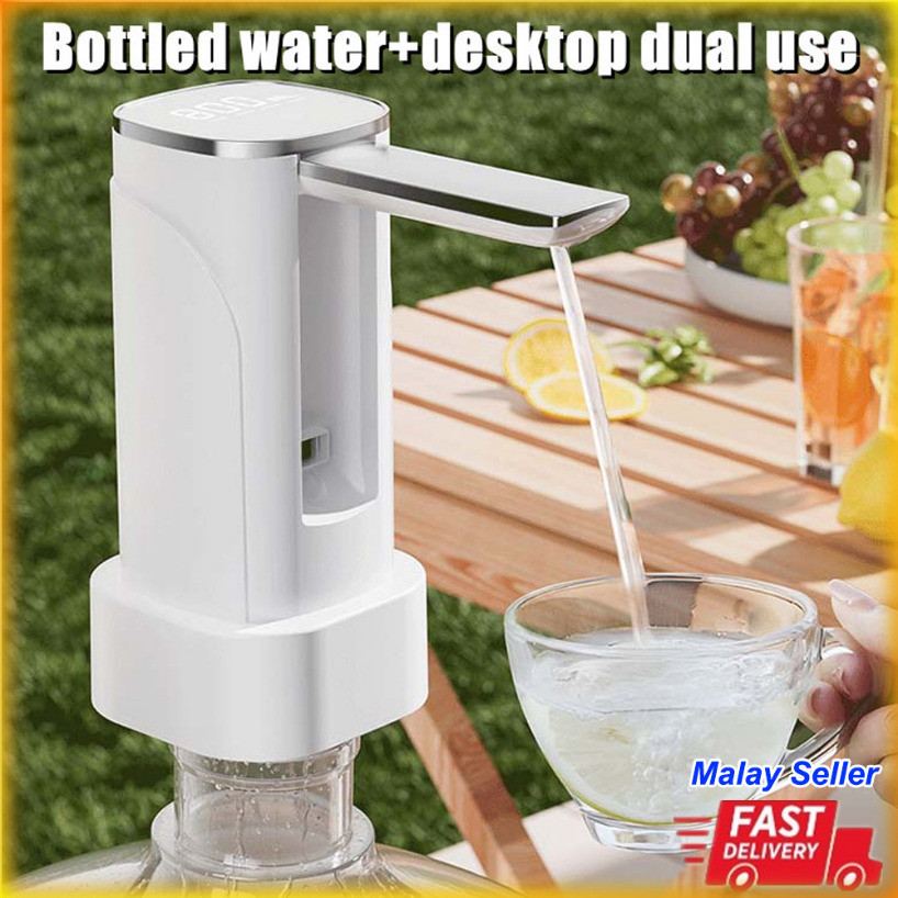 Upgraded Foldable Water Dispenser Pump Portable Desktop Bucket Dual Use Automatic Electric Led Display Touch Control Water Bottle Pump