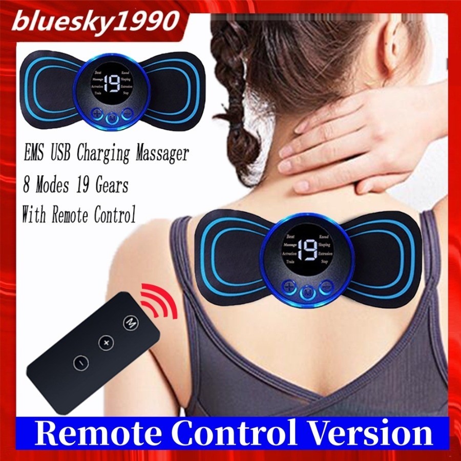 【READY STOCK】EMS Mini Massager, USB Rechargeable Neck Massage Patch Electric Body Massager Cervical Spine Back Shoulder Leg Relaxation Pain Relief