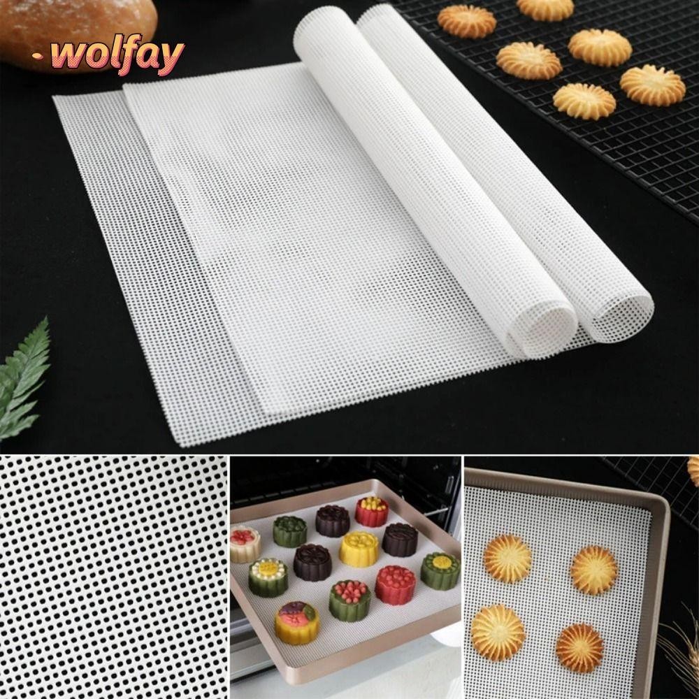 WOLFAY 1Pcs Steamer Mesh Pad, Oven Kitchen Accessories Silicone Dehydrator Sheets, Non-Stick Food Fruit Dryer Reusable Baking Mat