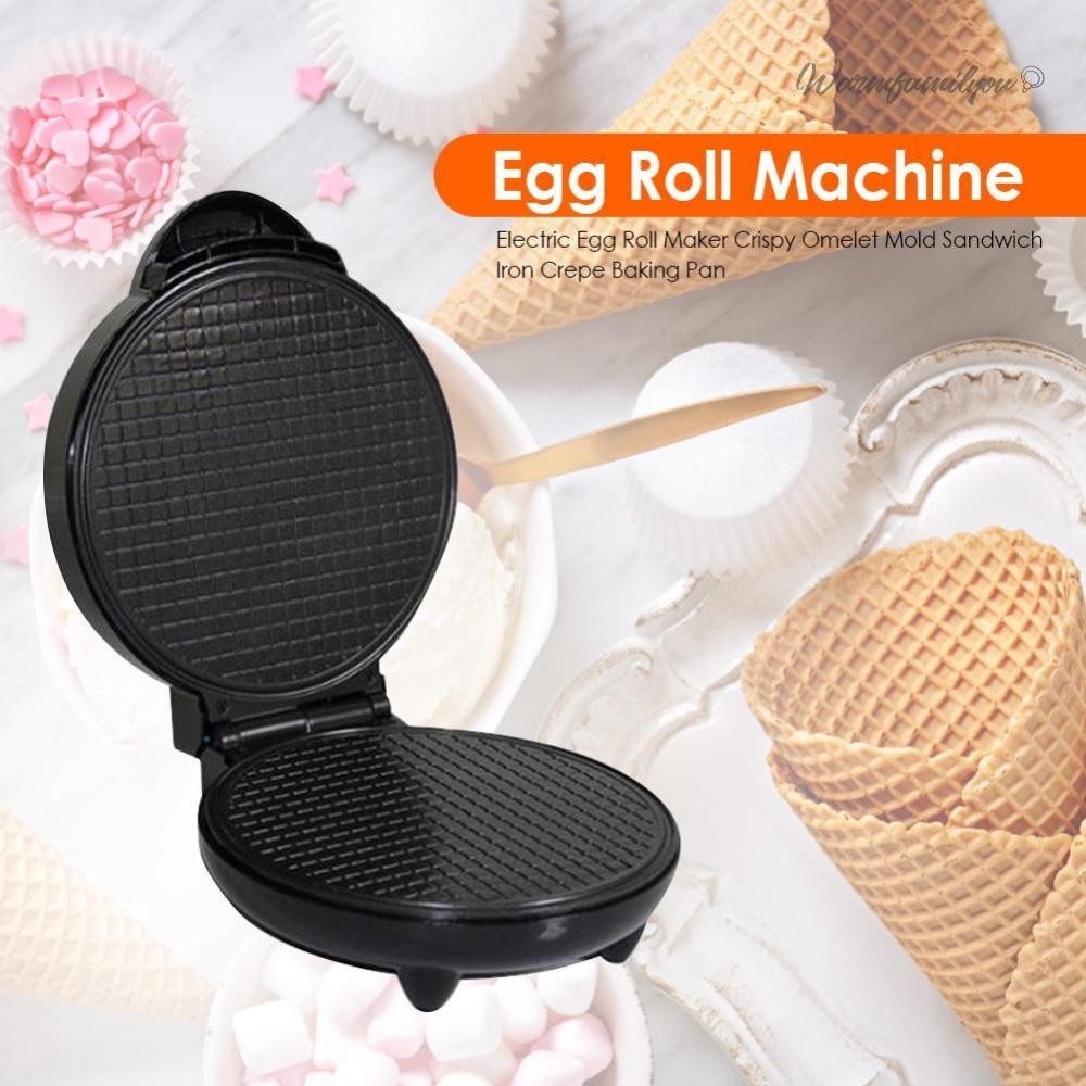 Electric Egg Roll Maker Cooking Tool Ice Cream Cone Machine Kitchen Supplies AU [Warmfamilyou.my]