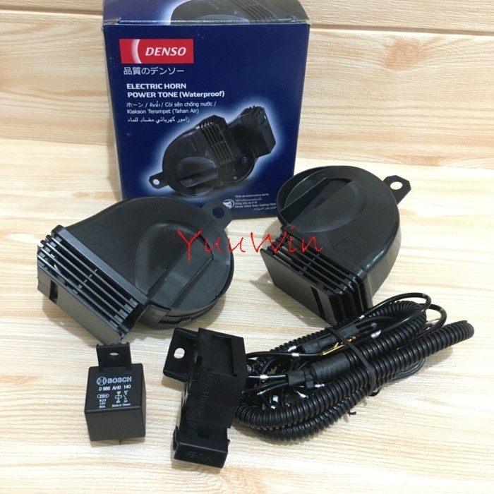 DENSO Snail Horn Package SET WATERPROOF 3390 POWER TONE RELAY BOSCH - Denso Package Horn Kereta
