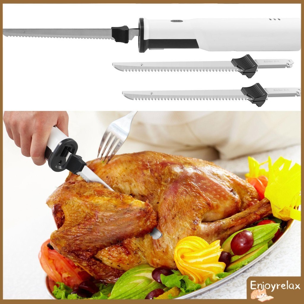 Electric Bread Cutter 2000mAh Rechargeable Electric Turkey Cutter with LED Light One-Hand Operation Electric Bread Cutter with Ergonomic Handle Bread Cutter Slicer SHOPSKC1736