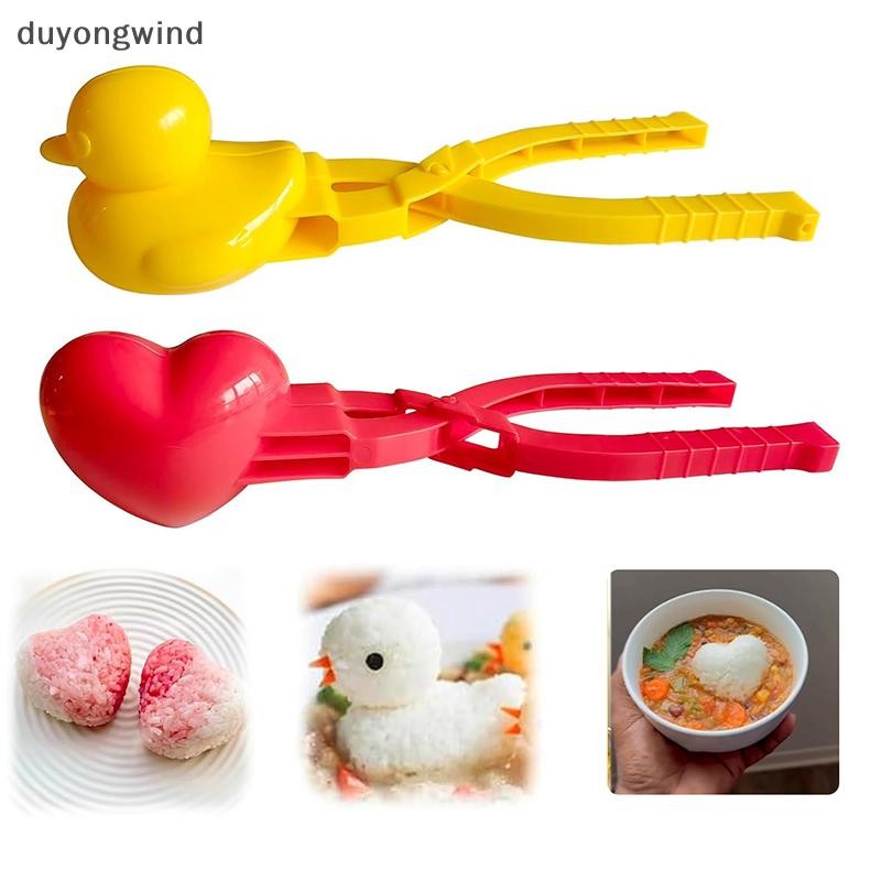 (duyongwind) Cute Duck Shaped Rice Mold Maker Clip Children Outdoor Plastic Duck Rice Mold DIY Snowball Maker Sushi Mold With Handle [NEW]