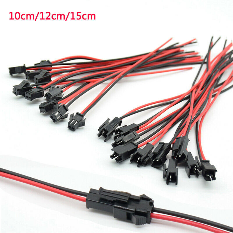 10cm 12cm 15cm JST SM 2Pins Plug Male to Female Male Wire Connector Cable Pigtail for LED Strips Lights  MYK
