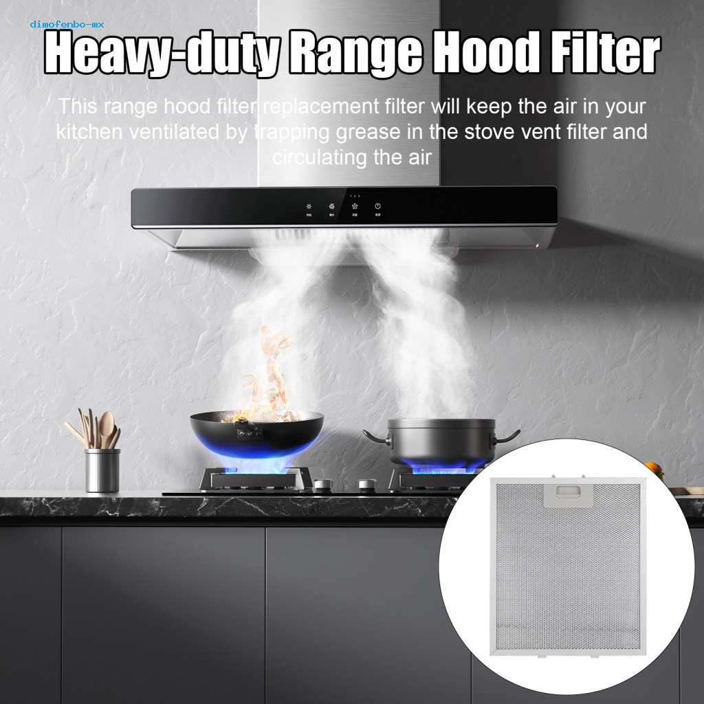 dim  Durable Kitchen Range Hood Filter Kitchen Range Hood Grease Filter 12.6x10.24 Inch Aluminum Mesh Grease Filter for Kitchen Exhaust Fan Stove Hood Vent for Cleaner