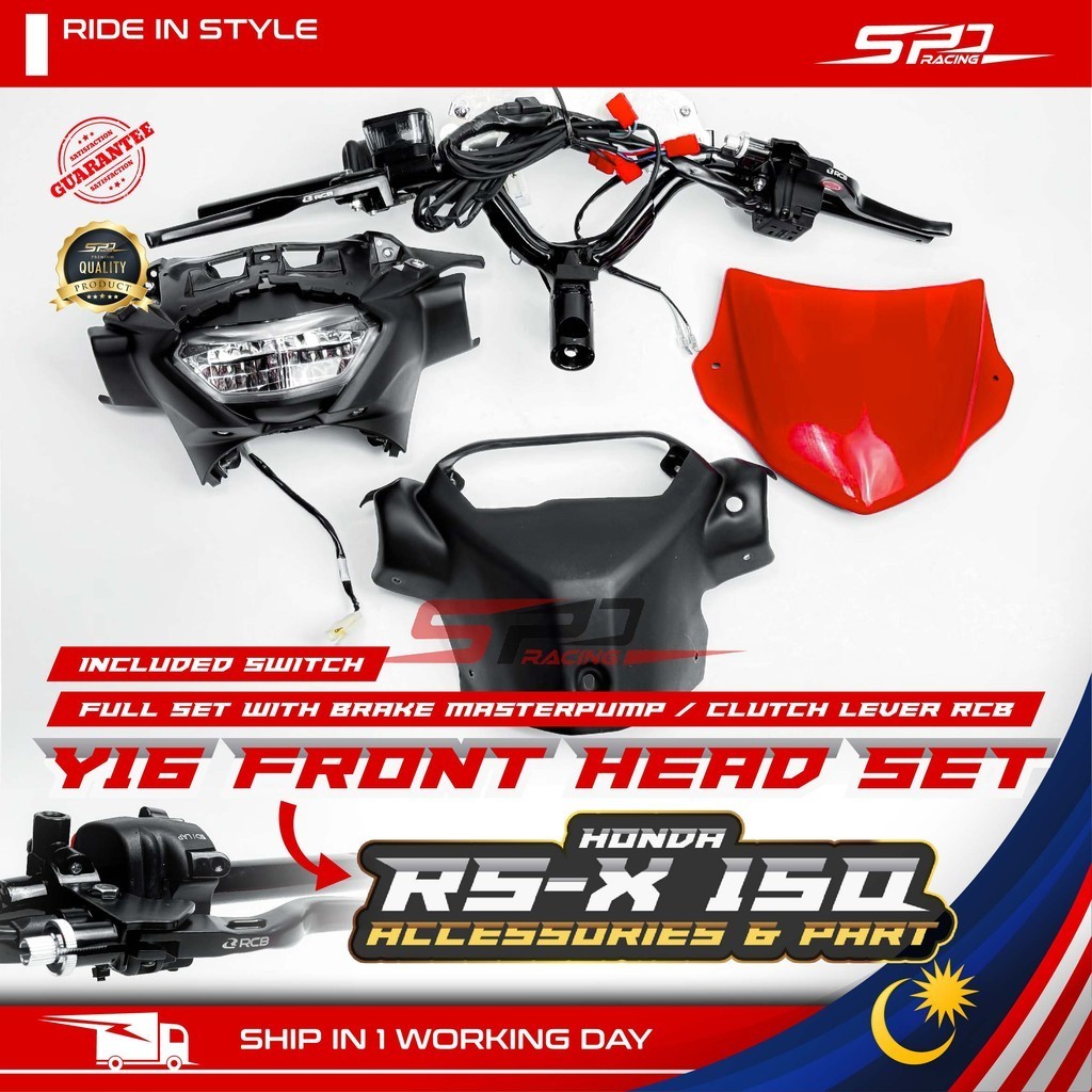 Front Head Set Y16 For RSX 150 I Full Set with Brake Masterpump / Clutch Lever RCB / Switch For HONDA RSX 150