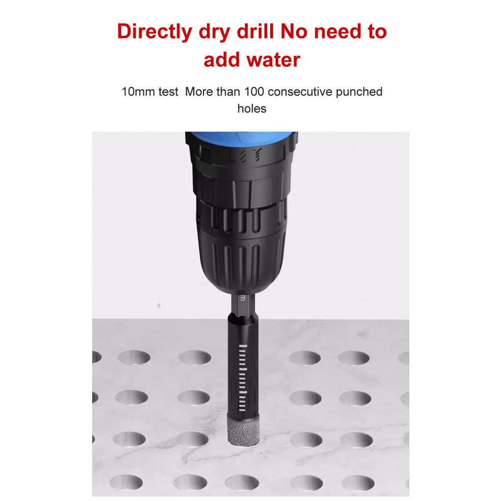 Professional Workshop Tile Punching All-Ceramic Dry Drill Bit Set Brazed Hexagonal Handle Hole Opener KKTF - Image 2