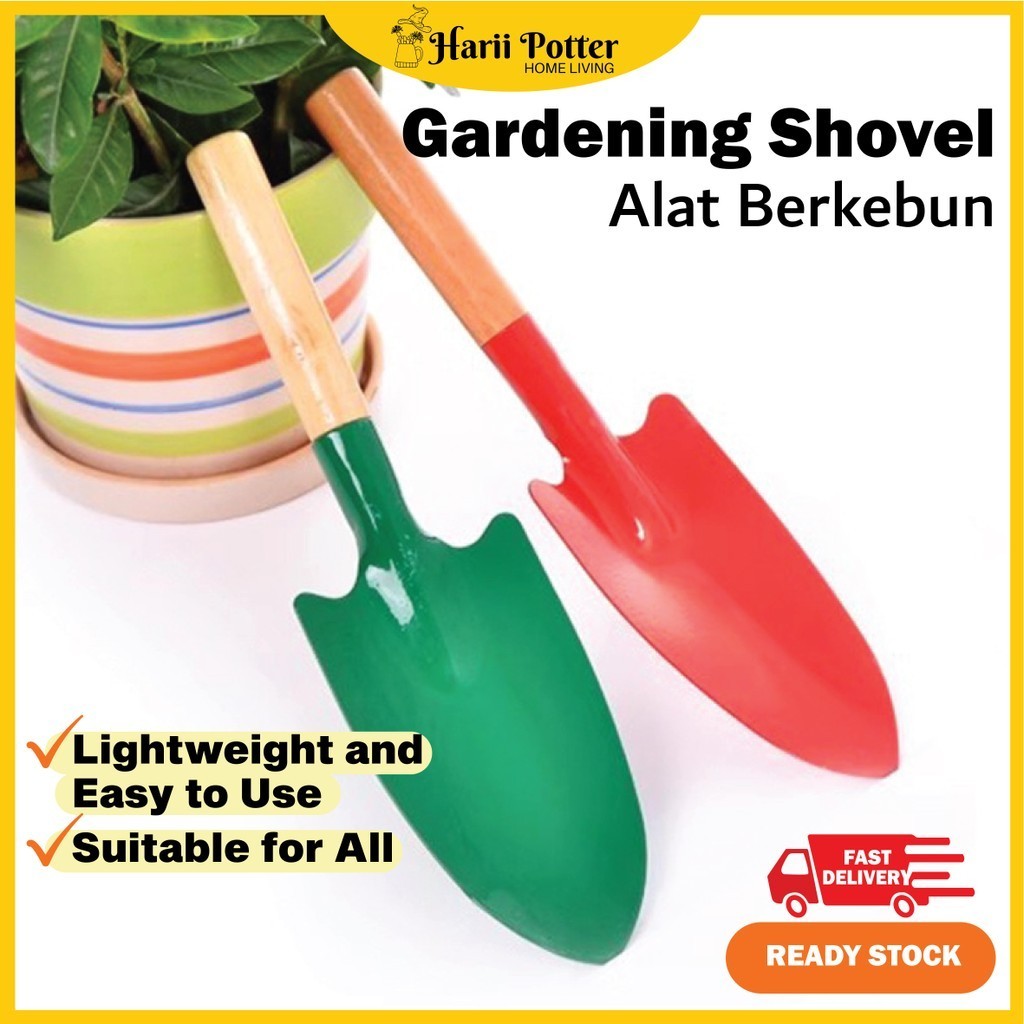 Mini Wooden Handle Shovel Garden Soil Plant Tool Accessories Gardening Tools Penyodok Tanah Kecil Peralatan Pokok Kebun