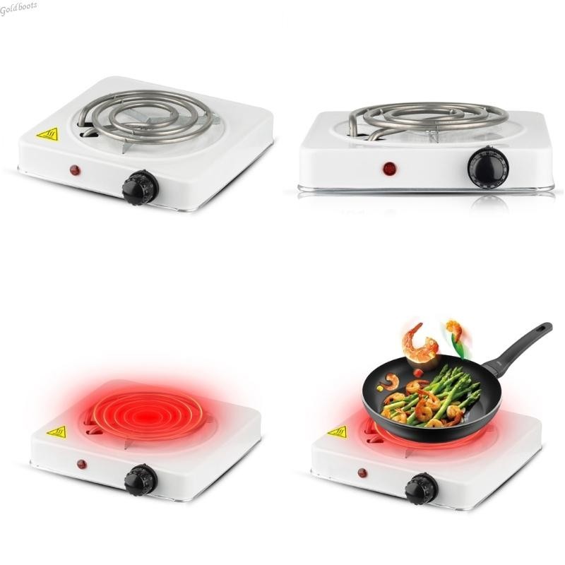 GB Electric Single Coil Burner Hot Plate Cooktop Easy to Clean Portable Countertop Stove for Home Dorm or Office Durable