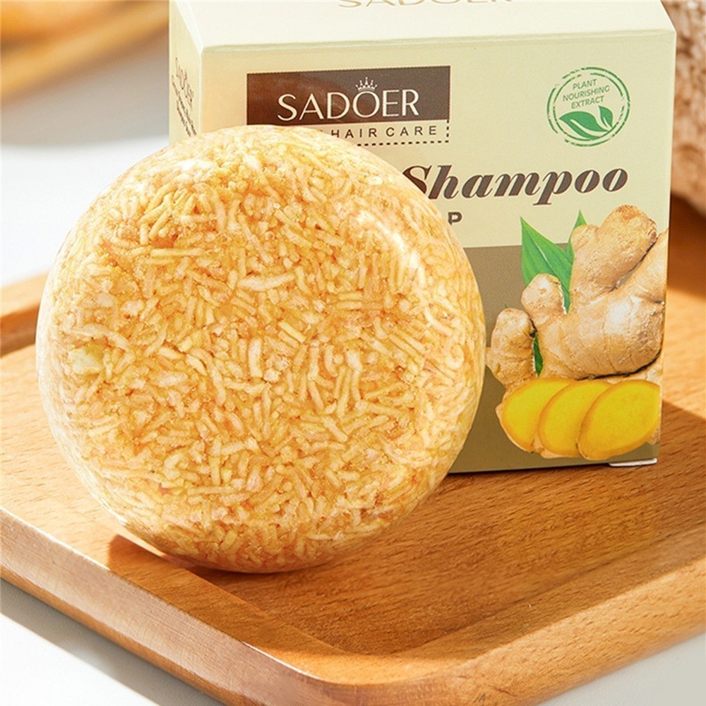 Ginger Shampoo Soap Scalp & Strengthen Hair Roots for Healthier, Shinier Hair