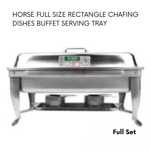 Full Set Horse Rectangle Chafing Dish Serving Buffet Tray Set Catering Food Server