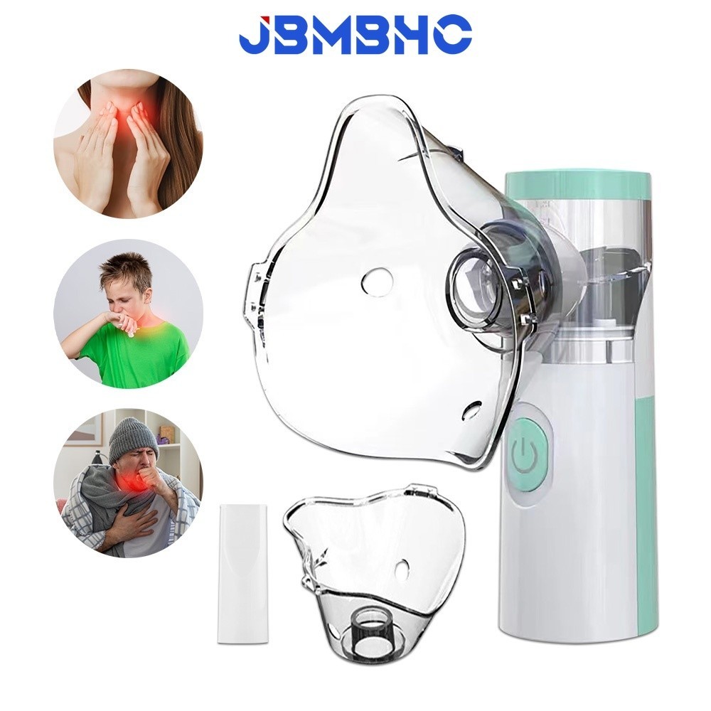 Portable Ultrasonic Mini Nebulizer Machine Mesh Nebulizer with 2 Mask for Asthma Kids Adult