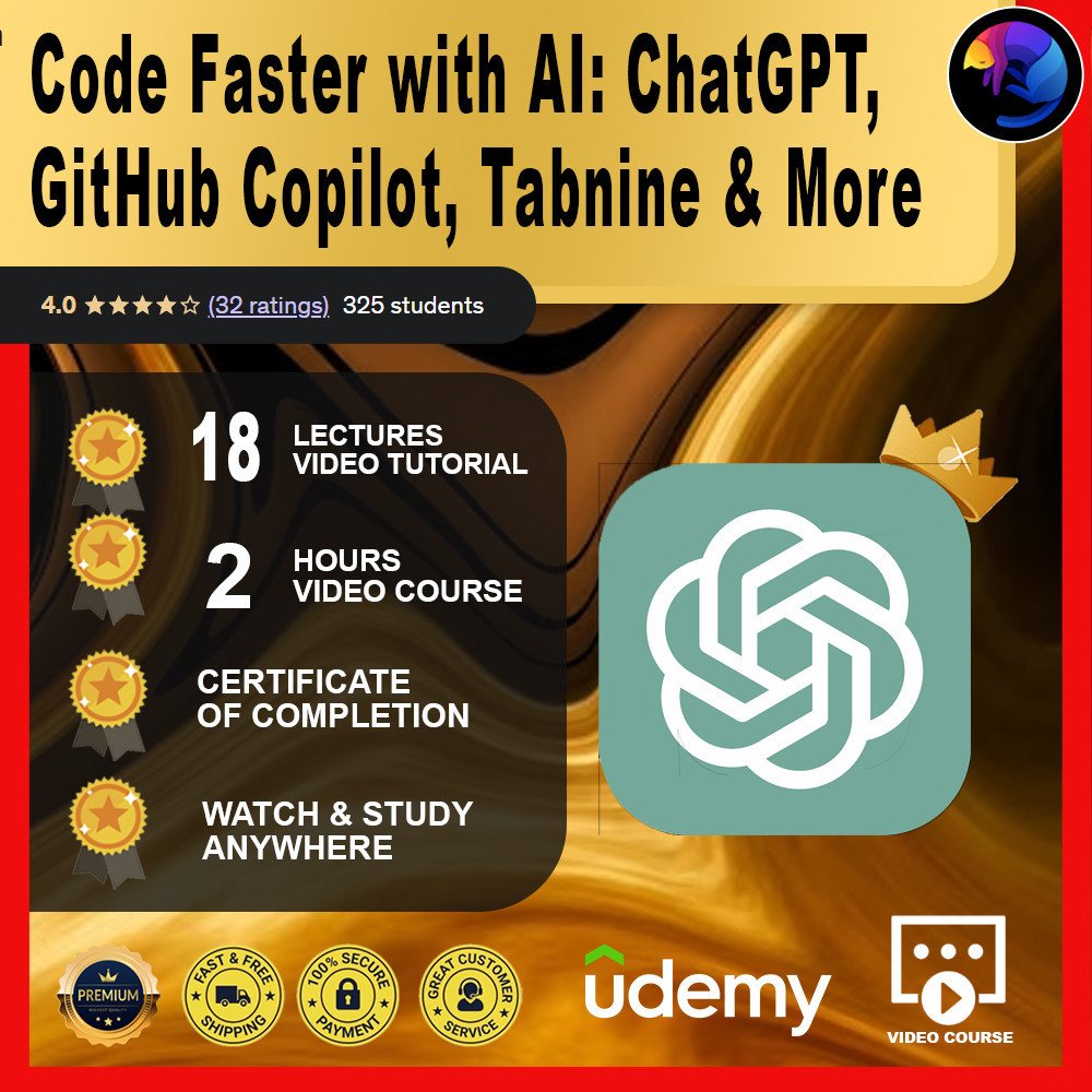 [Video Course] Code Faster with AI: ChatGPT, GitHub Copilot, Tabnine & More