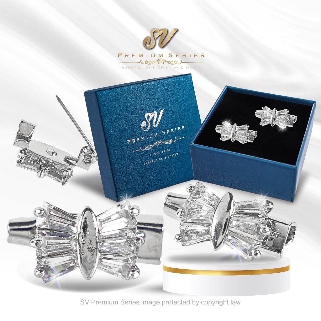 Sv Premium Exclusive Scarf Baby Brooch Kerongsang Hijab Zircon Mewah Pin Tudung Elegant With Pouch Bag Or Gift Box