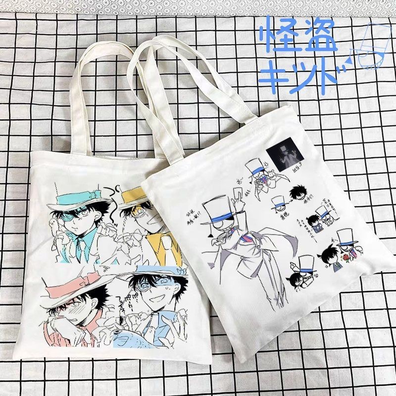 [Ready Stock] Phantom Thief Kidd Merchandise Canvas Bag Two-Dimensional Cartoon Custom Printed Shoulder Bag Lunch Bag Tik Tok Same Style School Bag Stu