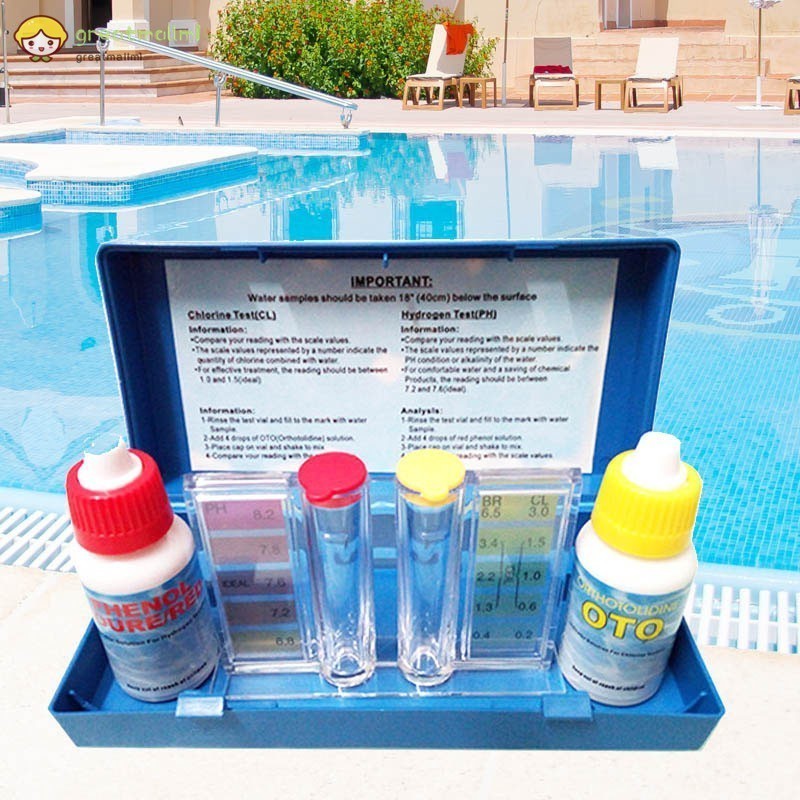 Durable Premium SQ PH Chlorine Water Test Kit Pools & Hydroponics | Ujian Air Klorin Kolam Hidroponik - Image 4