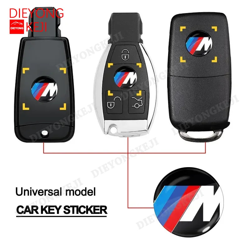 [Ready Stock] BMW F30 F10 E36 E39 E46 E60 E90 M3 M5 M6 MSport 11mm KEY FOB REMOTE BADGE LOGO STICKER BMW Key Emblem Accessories