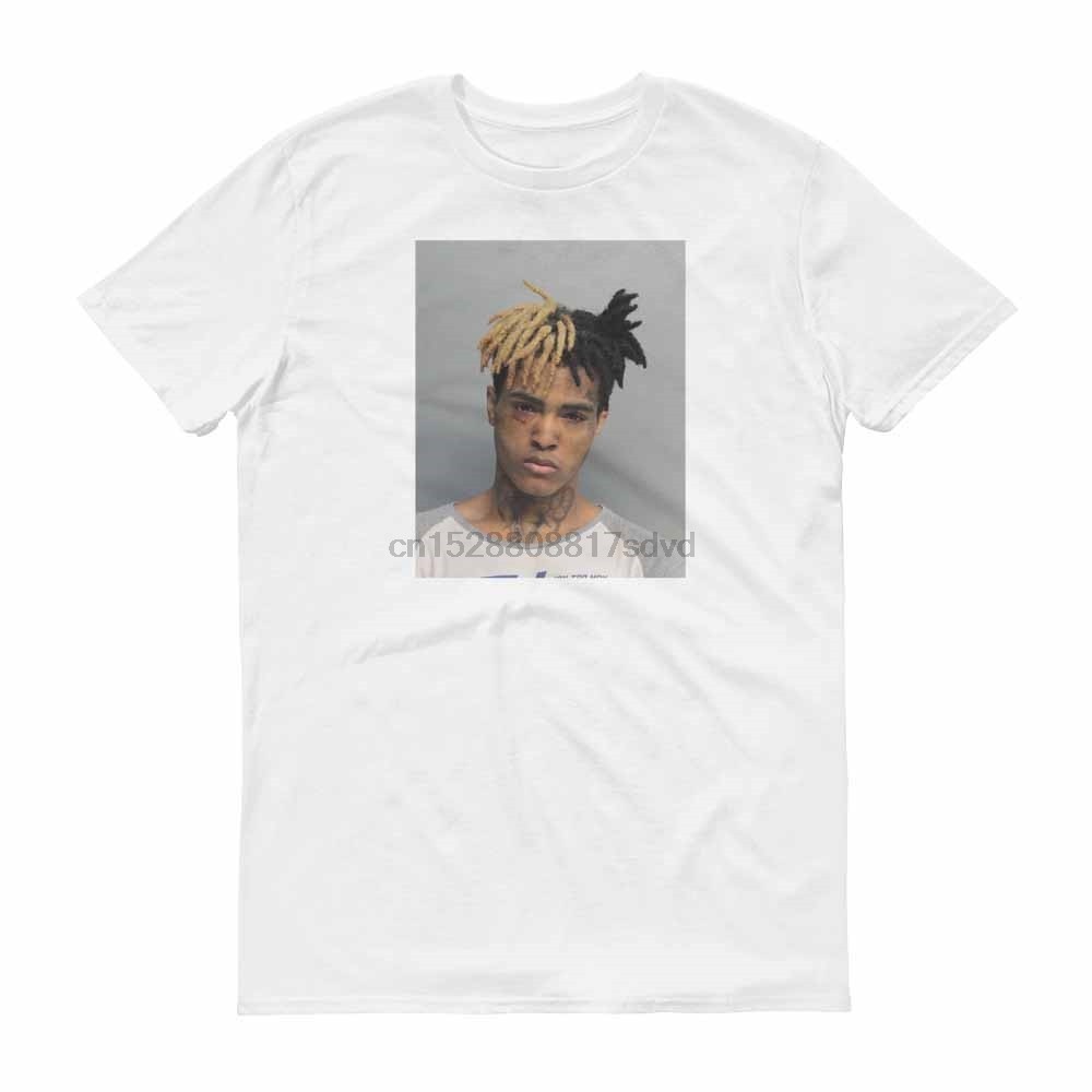 Xxxtentacion Mugshot Tshirt Rap Merch 17 Revenge Police Arrest Rip New 2022 Mens Wear Topss cotton