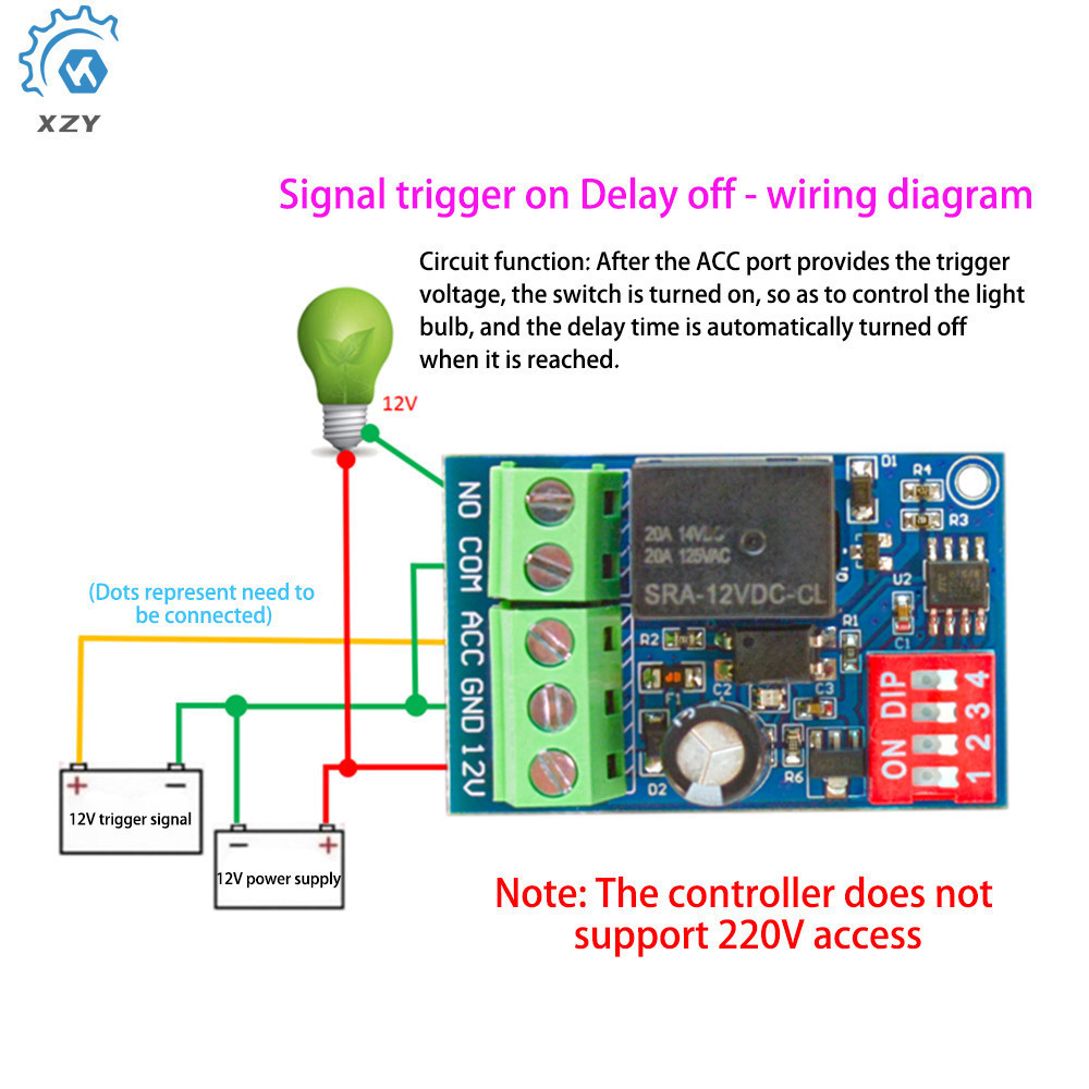 12 Volt Timer Relay On-Off Automotive Digital Delay Relay Electric Delay Timer Switch Cycle Time Delay Module
