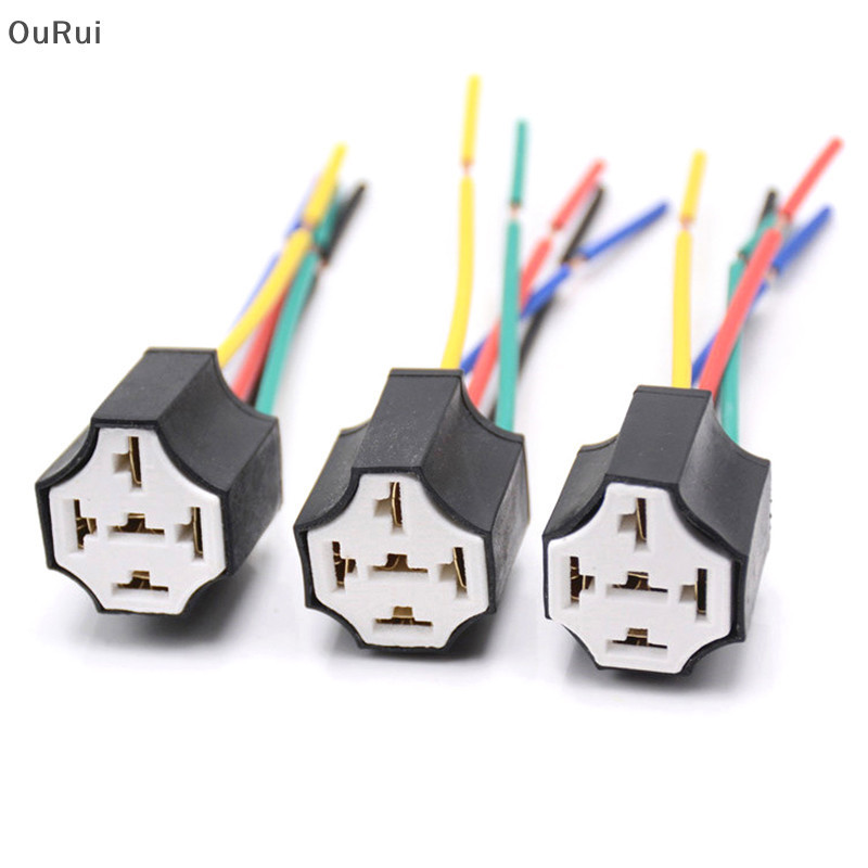 Quality Have 【OR】 Ceramic Car relay holder,5 pins Auto socket 5 pin connector plug Holder Seat High W - Image 4
