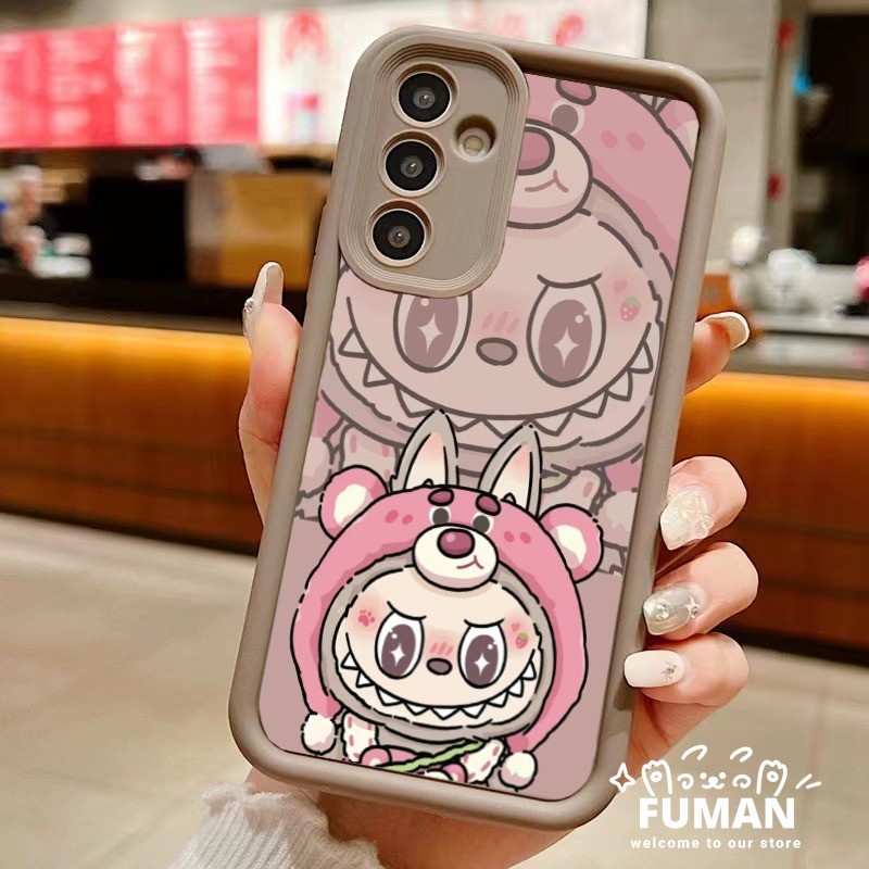 Compatible For Samsung Galaxy A13 LTE A04S A14 A15 A20 A30 M10S M20S A20S A21S 4G 5G Phone Case Cute POP MART Labubu Lotso Alien Soft TPU Bumper Back Cover With Airbag