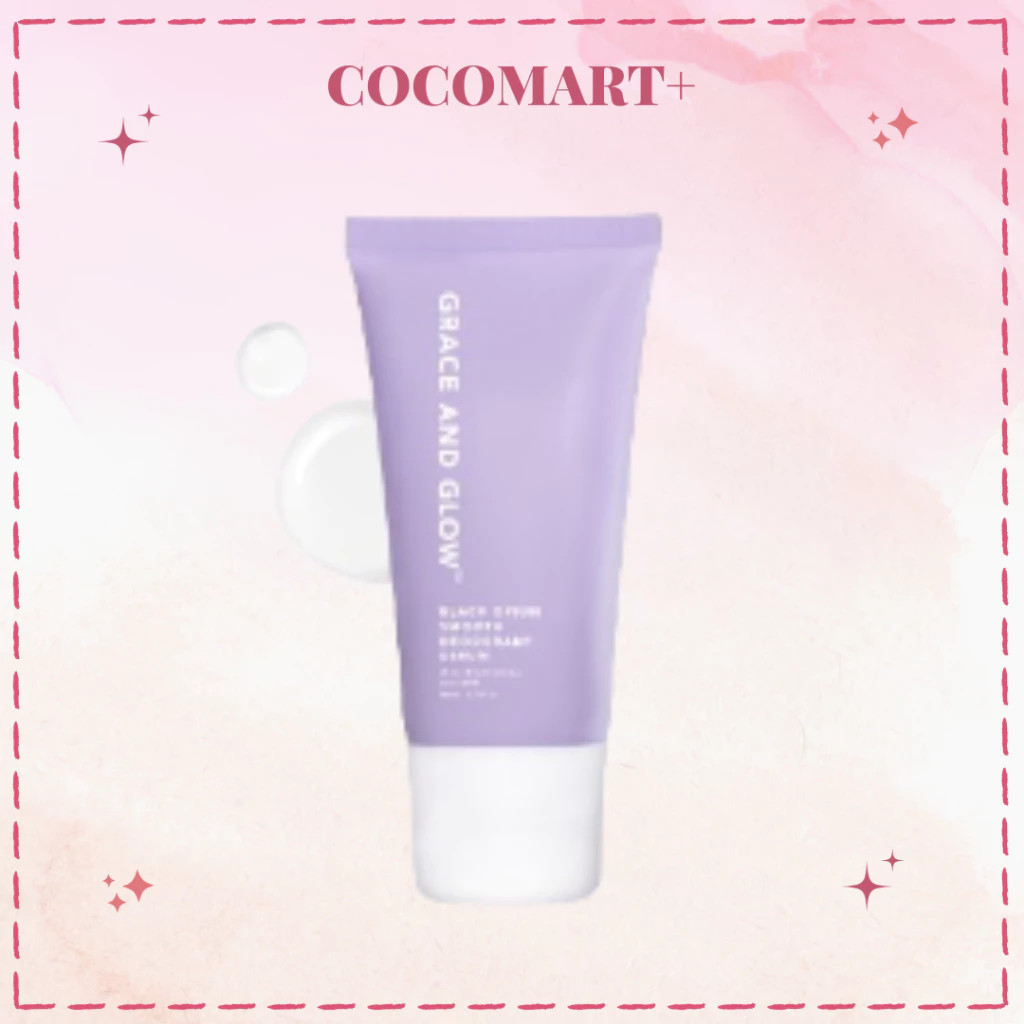 Grace and Glow Black Opium Smooth Deodorant Serum Roll On for Brightening Pencerah Ketiak with Niacinamide