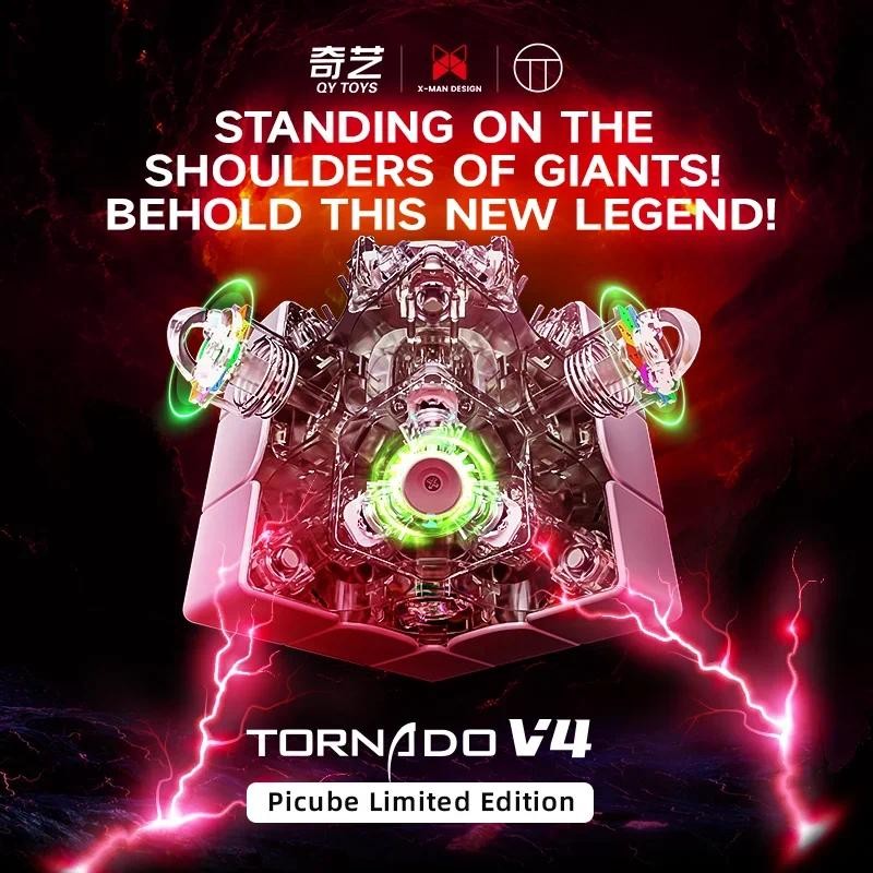 Limited Edition QIYI X-Man Tornado V4M 3x3 Magnetic Cube Flagship Version Crystal Core