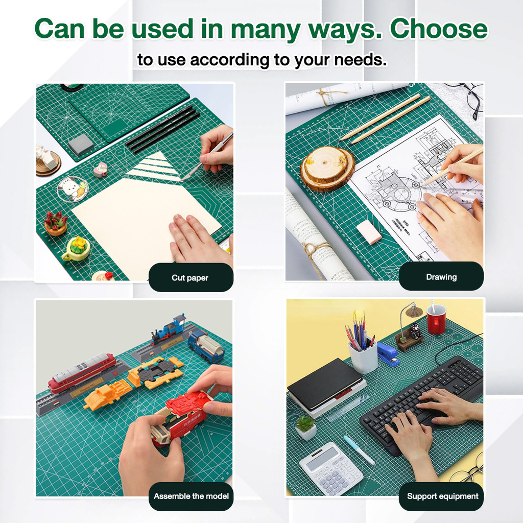 PVC Cut Pad Board Thicking Cutting Mat Grid Lines Craft Double-sided Board DIY Engraving Leather