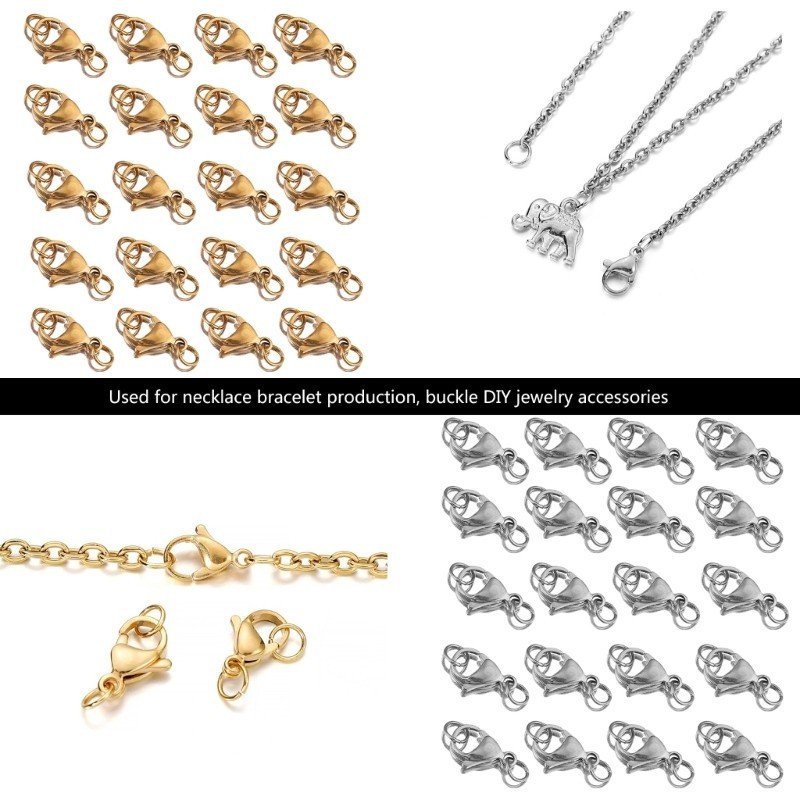 Seas Jewelry Findings Lobster Clasps Stainless Steel Secure Closure for Artisans