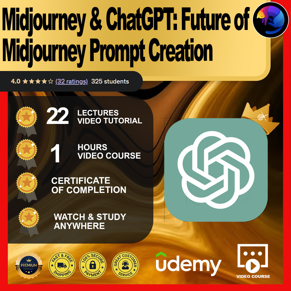 [Video Course] Midjourney & ChatGPT: Future of Midjourney Prompt Creation