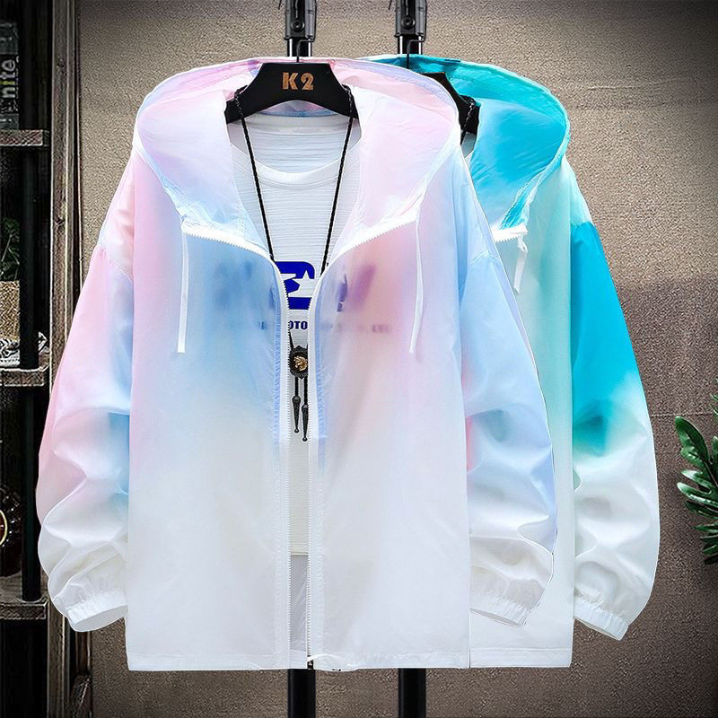 Ice Silk Thin Sunscreen Clothing Men's Breathable Skin Clothing Men's and Women'冰丝薄款防晒衣男透气皮肤衣男女款防晒服户外钓鱼服风衣外套6.5