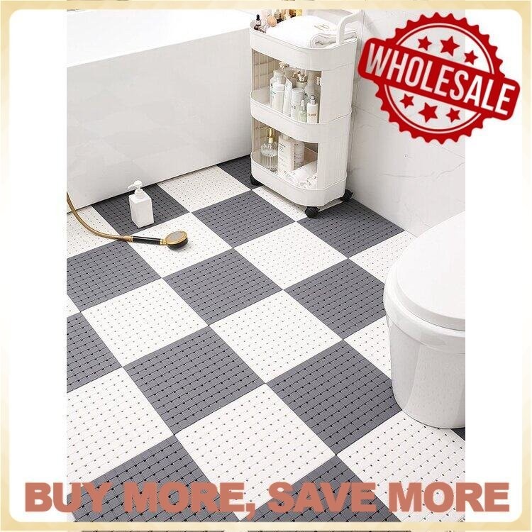 [Ready Stock] Non Slip Splicing PVC Floor Mat Kitchen Door Floor Bathroom Toilet Joint Mats Bath Rug Pelapik Kaki Bilik