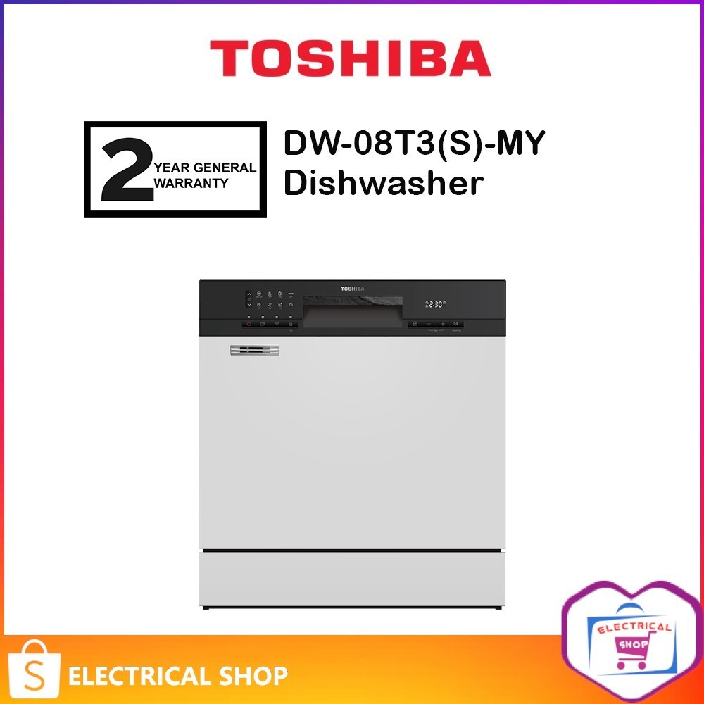 Toshiba Dishwasher DW-08T3(S)-MY table top 8 Place settings DW08T3SMY Turbo Heat Drying