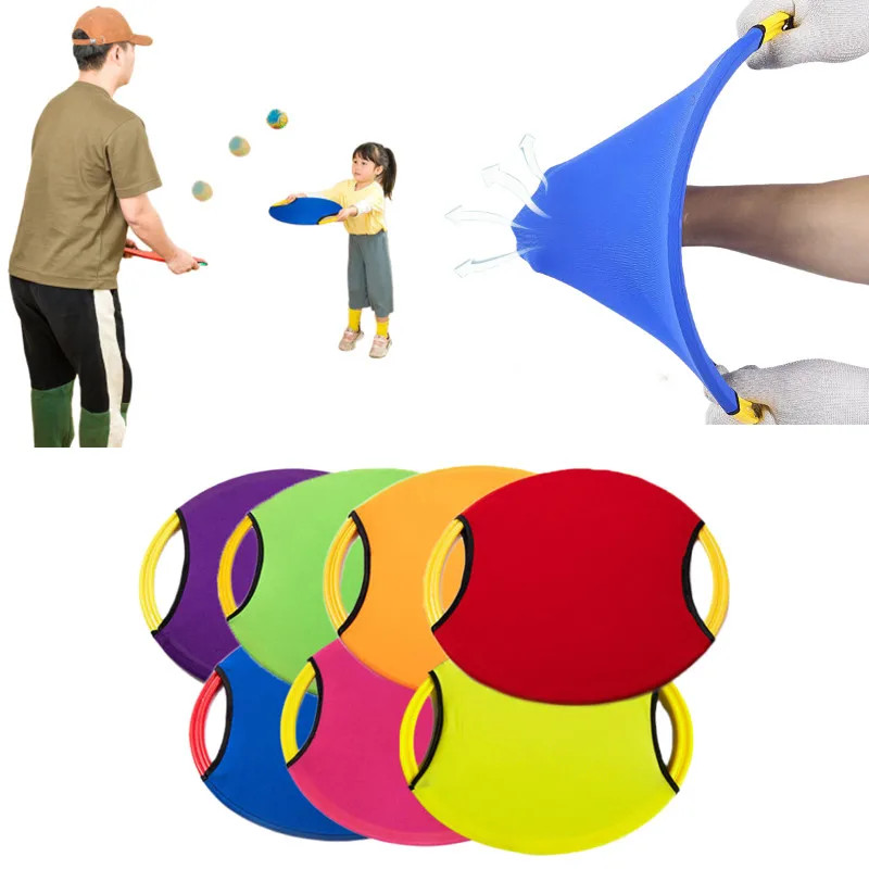 BOUNCING CIRCLE THROWING TRAINING TOYS KIDS ADULT OUTDOOR INTERACTIVE COOPERATIVE GAMES ELASTIC PADDLE BALL FUN GAME