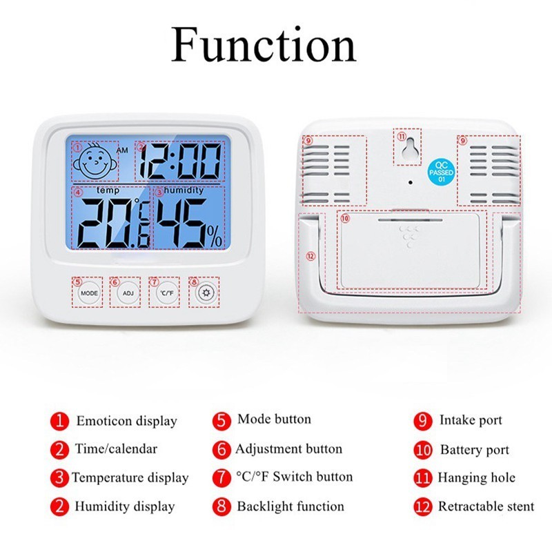 Essential Premium KIPRUN Digital Temperature Humidity Meter Home Indoor LCD Electronic Thermometer Hygrometer Sensor ... - Image 2