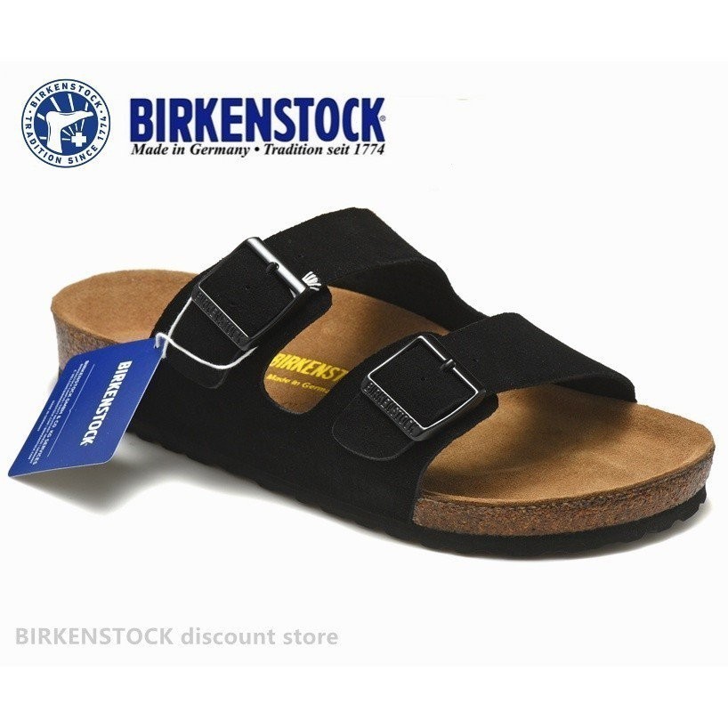 Birkenstock Arizona men/female classic black cork antiskid beach slippers Casual shoes 34-46