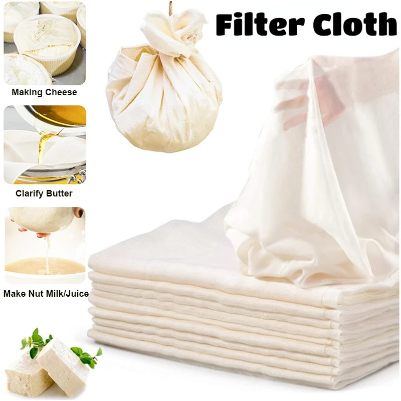 Cotton Gauze Muslin Tofu Cheese Soy Milk Wine Filter Cloth Kit DIY Soy Pressing Kitchen Gadgets Baking Ferment Pastry Tools