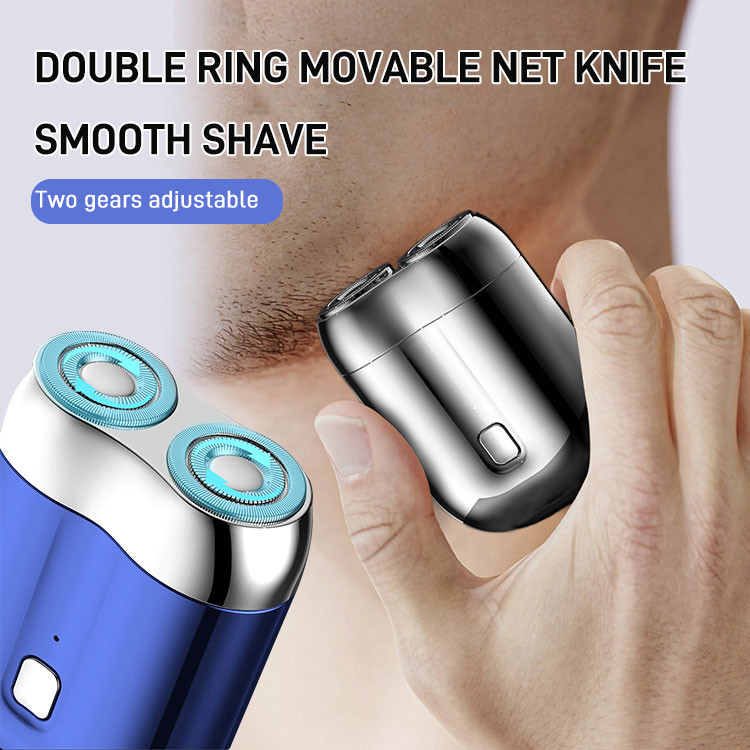 男士便携式双头剃须刀Men's portable double-head shaver/mini electric shaver/travel electric shaver/washable shaver/wet and dry electric shaver/USB rechargeable men's beard shaver/portable waterproof electric shaver