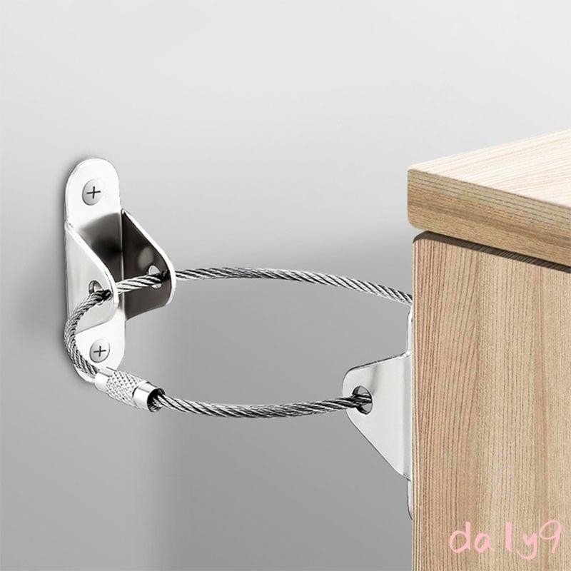 DLAY Stainless Steel Furniture Wall Anchors Furniture Straps Earthquake Anti-tip Prevention Device for Protecting Baby P